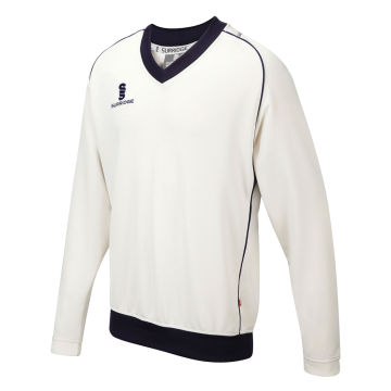 Curve Long Sleeve Sweater Navy Trim